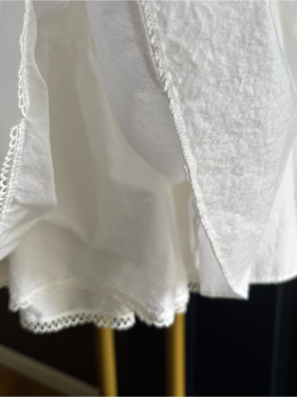 🐩 ODILLE Anthropologie Full Petticoat Midi Skirt 100% cotton, eyelet lace - Picture 15 of 15